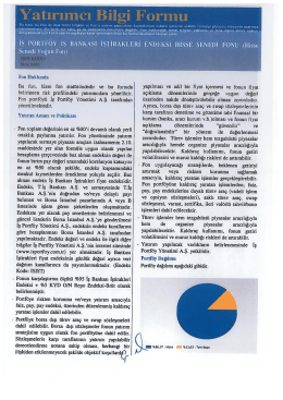 Yatırımcı Bilgi Formu