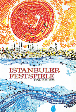 YAYIN Mengü Ertel 1. İstanbul Festivali afişi, 1973