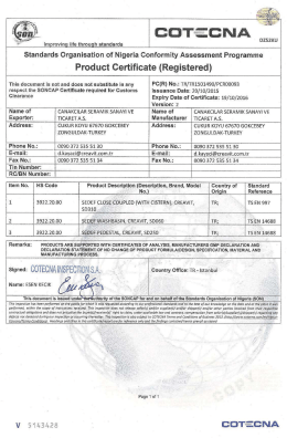 Product Certificate (egietered)