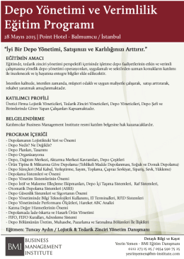Depo Y&ouml;netimi ve Verimlilik Eğitim Programı