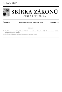 Vyhláška č. 171/2015 Sb.