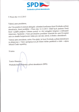 Dopis prezidentovi republiky