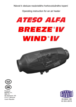 Návod spínací hodiny Ateso Alfa Breeze IV a