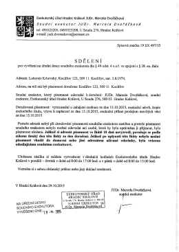 Exekutorsk&yacute; &uacute;řad Hradec Kr&aacute;lov&eacute; JUDr. Marceia Dvoř&aacute;čkov&aacute;