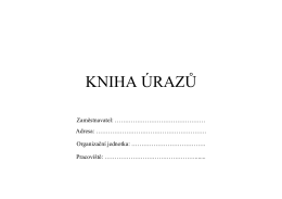 KNIHA ÚRAZŮ - Portál DU.cz