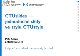 CTUslides — jednoduché slídy ve stylu CTUstyle