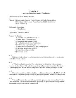 Usnesení ZO č. 5 ze dne 2. 3. 2015
