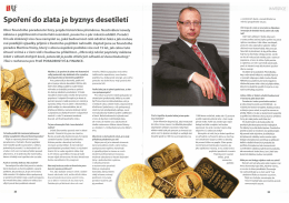 Spoření do zlata je byznys desetiletí