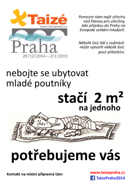 www.taizepraha.cz kdű PHIE`CÍOU Pľűhjł: HG Evropske setkom