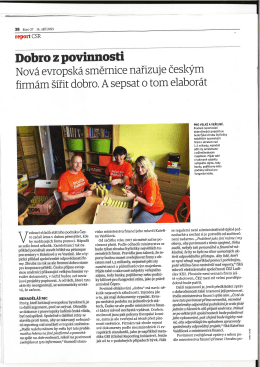 Dobro z povinnosti - Asociace společensk&eacute; odpovědnosti