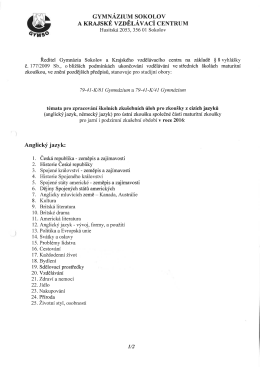 T&eacute;mata pro zpracov&aacute;n&iacute; &scaron;koln&iacute;ch zku&scaron;ebn&iacute;ch &uacute;loh pro zkou&scaron;ku z