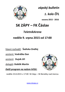 Program Čáslav 2015