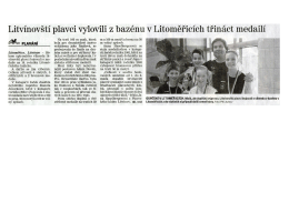 Litvínovským plavoům to v domácí vodě cinkalo