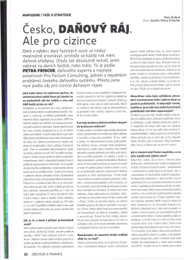 Česko, DAŇOV&Yacute; RA - Pro Factum Consulting