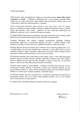 Poděkování