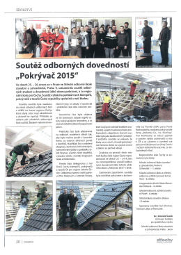 „Pokrývač 2015" - Střední odborná škola stavební a zahradnická