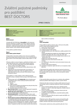 Zvláštní pojistné podmínky pro pojištění BEST DOCTORS