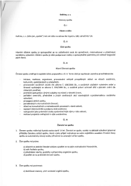 Stanovy spolku Květina, z.s. - V&iacute;tejte na str&aacute;nk&aacute;ch neziskov&eacute;