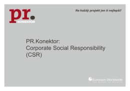 Strategické CSR s PR.Konektorem