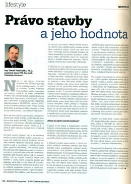 Pr&aacute;vo stavby a jeho hodnoty