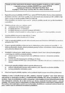 Zásady pro účast amatérských divadelních souborů