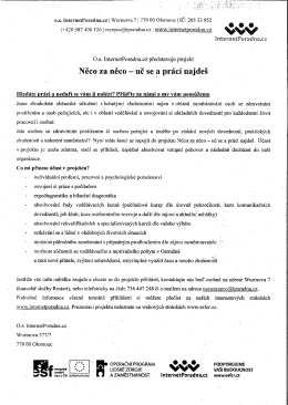 Něco za něco - uč se a práci najdeš