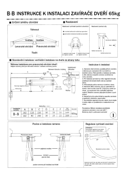 B-B INSTRUKCE K INSTALACI ZAVÍRAČE DVEŘÍ 65kg