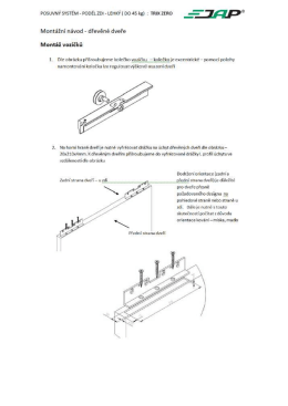 Montážní návod dřevěné dveře, posuv TRIX ZERO