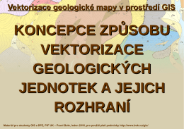 Vektorizace linií geologických rozhraní a polygonů