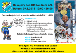 HC Rce n&aacute;bor LET&Aacute;K - Město Roudnice nad Labem