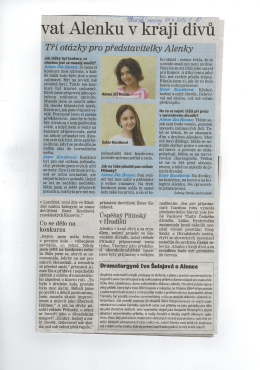 Př&iacute;loha Slov&aacute;ck&yacute;ch novin, rozhovor s Aimee Zia Hasan a Ester