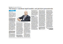 Náš kraj je v InnOheIn lepší kondici, než jak bývá