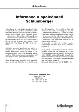 Informace o společnosti Schlumberger