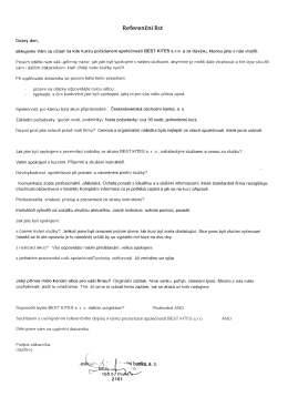 Referenčn&iacute; list - Kite kurzy BEST KITES