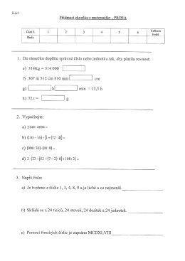 Test Matematiky č. 5