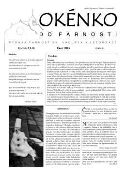 Okénko do farnosti 2/2015 (formát pdf) - Letohrad