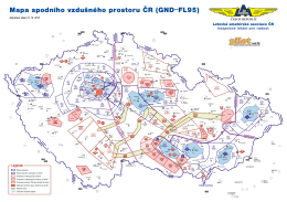 Mapa spodního vzdušného prostoru ČR (GND−FL95)