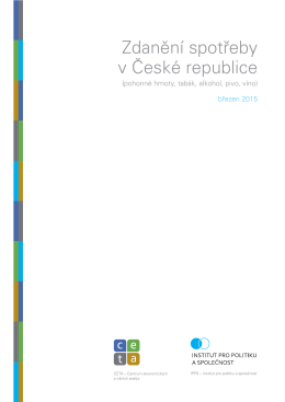 Zdanění spotřeby v České republice - Institut pro politiku a společnost
