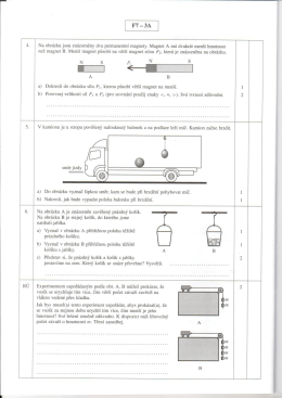 4. Na obrázku jsou znázorněny dva permanentní magnety. Magnet