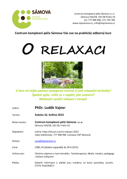 Pozvánka O relaxaci 16.5.2015