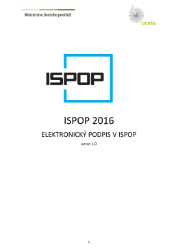 Elektronický podpis v ISPOP