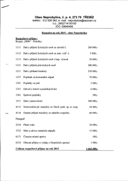 Rozpočet na rok 2015