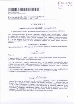 VŘ - Obec Lipová