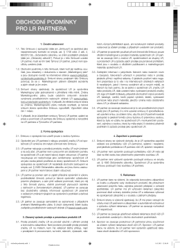 Obchodní podmínky LR Health & Beauty CZ v souboru pdf