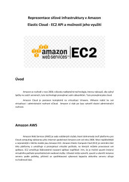 Reprezentace síťové infrastruktury v Amazon Elastic Cloud