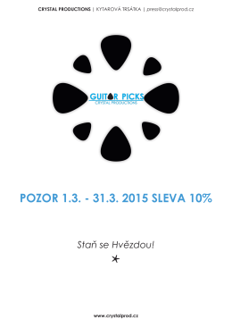 POZOR 1.3. - 31.3. 2015 SLEVA 10%