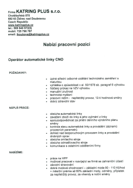 Firma KATRING PLUS S.r.o. - Město Žd&iacute;rec nad Doubravou