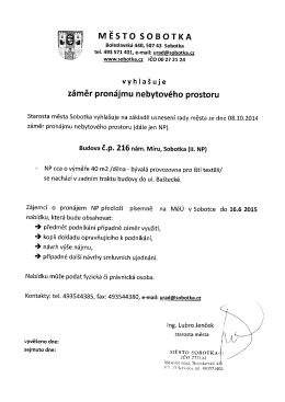 MĚSTO SOBOTKA