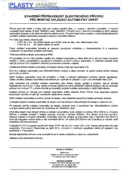 PRO MONTAZ OVLADACI AUTOMATIKY ORF07