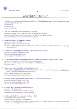 ZKUŠEBNÍ TEST č. 3